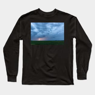 A Lightning Bolt and Clouds Long Sleeve T-Shirt